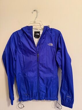 The North Face Blue and White Women's Hooded Jacket